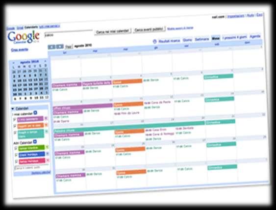 Produttività: Google Calendar Strumento per impostare e condividere on-line i