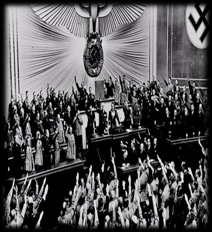 IL TERZO REICH COMUNITÀ DI POPOLO Dopo le Leggi eccezionali, Hitler proclama la fine della Repubblica di Weimar la nascita del Terzo Reich Secondo Hitler, il Terzo Reich è una comunità di popolo,