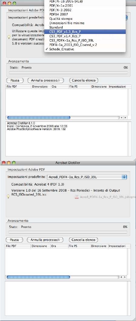 Gli applicativi Adobe Acrobat Distiller Per la realizzazione di files PDF con Acrobat Distiller occorre stampare il documento dall applicativo utilizzando la stampante Adobe PDF e selezionando la