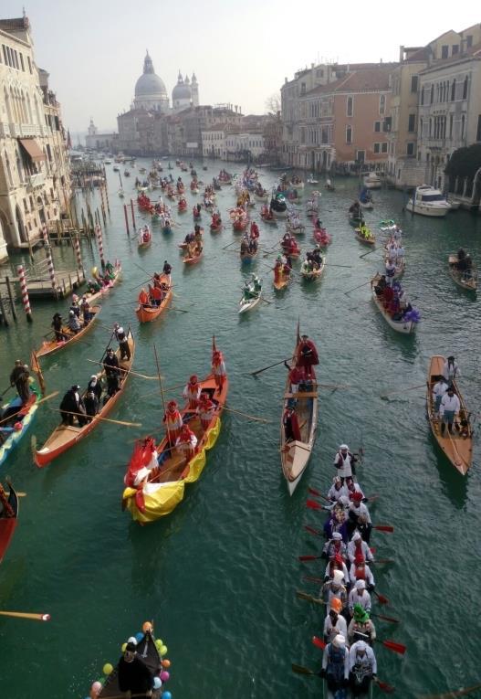 LA FESTA VENEZIANA SULL ACQUA - Seconda parte Rio di Cannaregio Domenica 17 febbraio alle 10.15 Corteo acqueo con partenza da Punta della Dogana (ore 11.