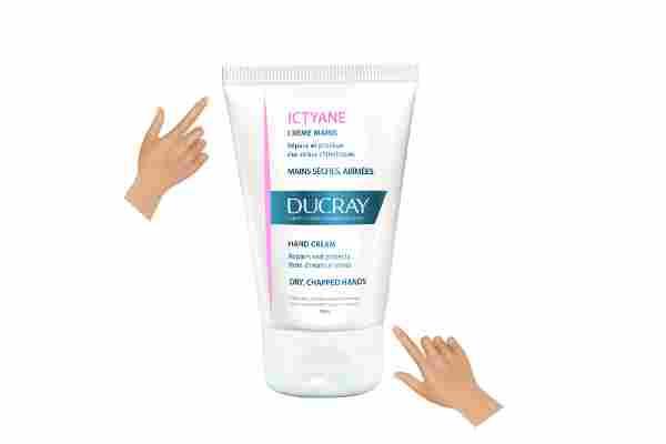 5 / 8 Ictyane di Ducray una crema pensata appositamente per idratare e proteggere le mani secche e rovinate.
