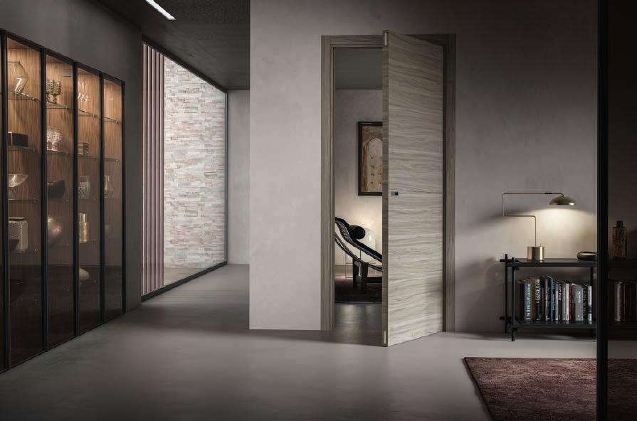 TL 00 Futura door 80 x 210 cm finitura olmo tortora / dove grey elm telaio cassa easy / easy body