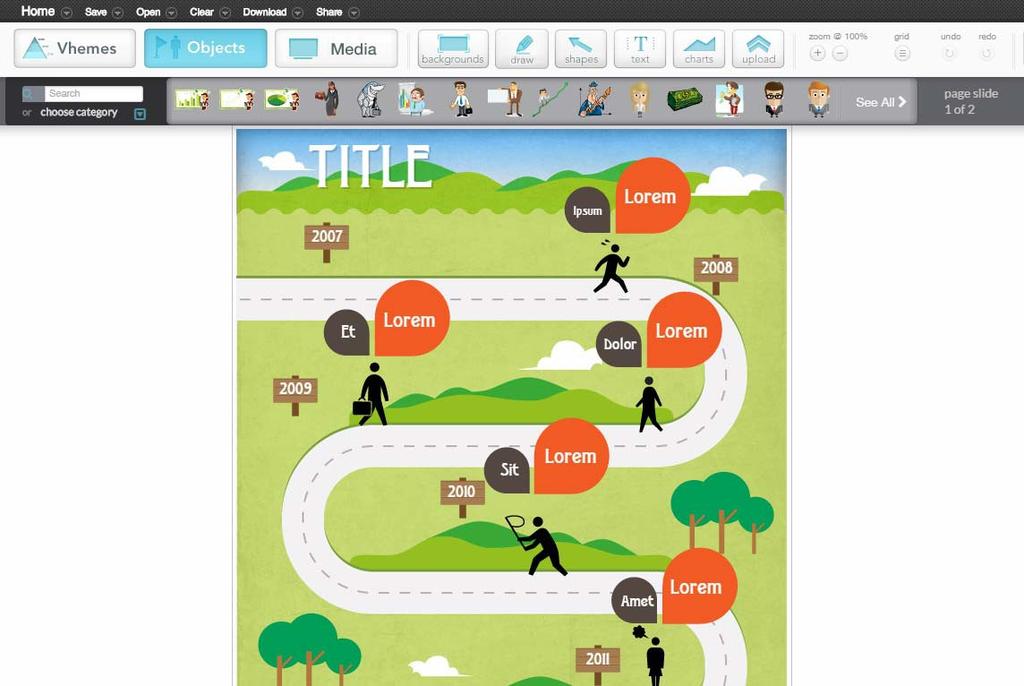 Tool per infografiche Easelly Molto più