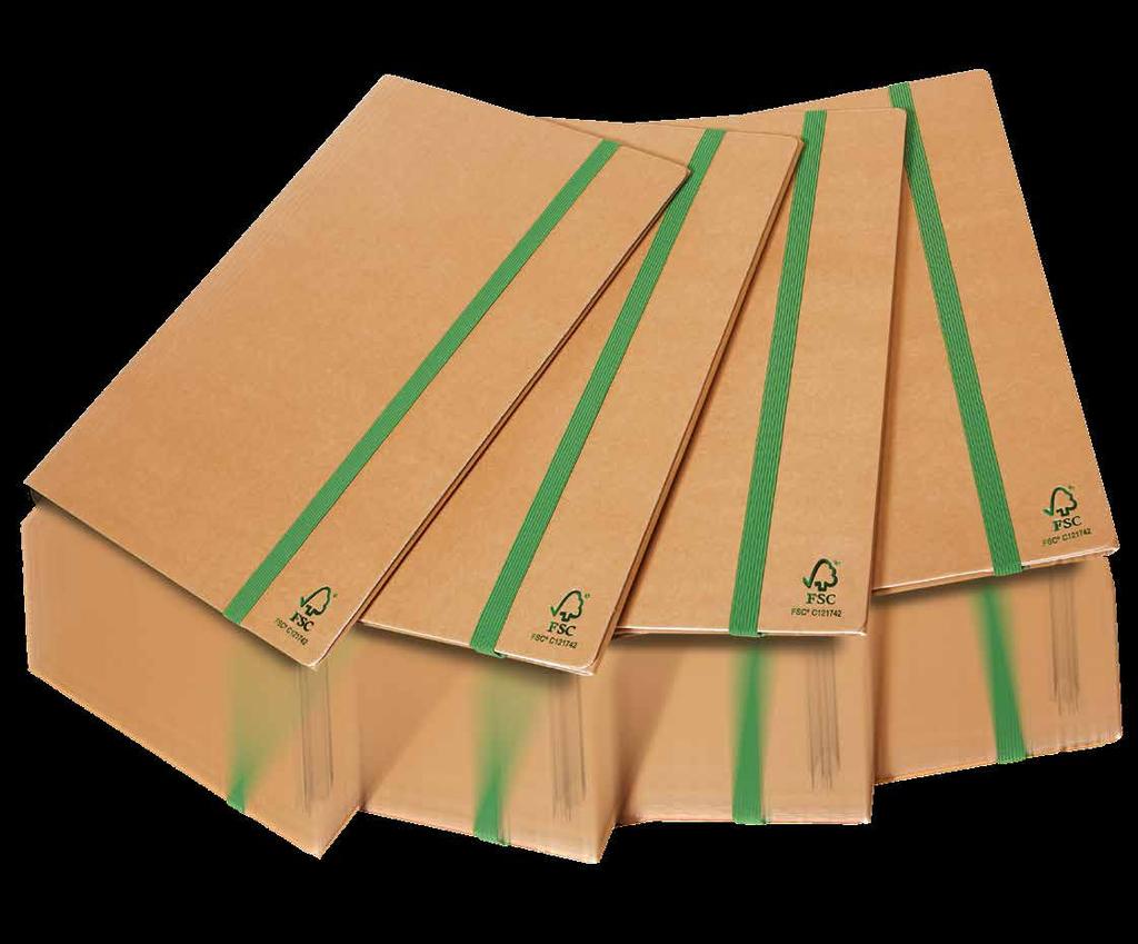 Eco CARTELLINA CON ELASTICO Pratiche cartelle munite di un robusto elastico piatto per garantire una sicura chiusura I lembi di ampie dimensioni e l elastico a fettuccia permettono