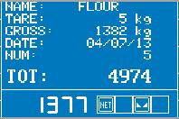 Product number ) Set weight value Programmazione formule - per programmi CARICO e SCARICO Formulas programming - by LOADING and UNLOADING programs Totalizzatore Totalizer ) Data dell ultima