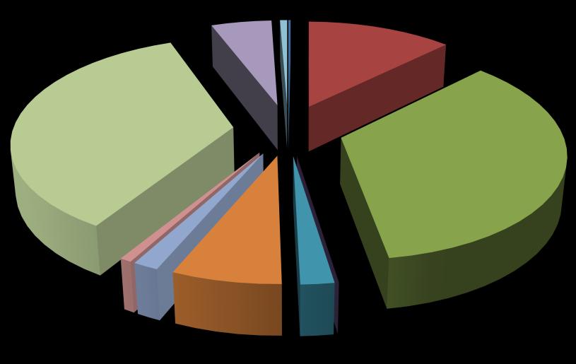 18/1998 - Anno 2012 Distribuzione percentuale per funzioni-obiettivo - Pagamenti 35,50% 5,15% 0,61% 0,19% 12,39% f.