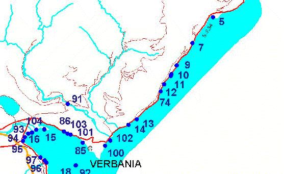Santino, nel comune di Verbania, ed evidenziate nelle Figure 3.1.1 e 3.1.2 sono stati giudicati balneabili durante tutta la stagione balneare.