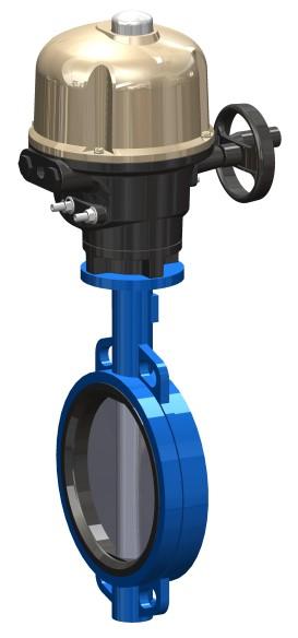 VALVOLA A FARFALLA WAFER/LUG CON ATTUATORE ELETTRICO 1/4 DI GIRO [DN200] WAFER/LUG BUTTERFLY VALVE WITH