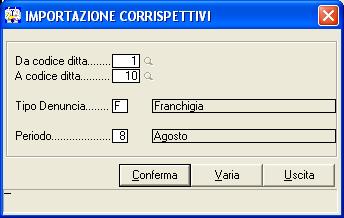 IMPORTANTE Si precisa che la prcedura imprta i crrispettivi delle sle ditte in cui è stat indicat in GESARC, nell