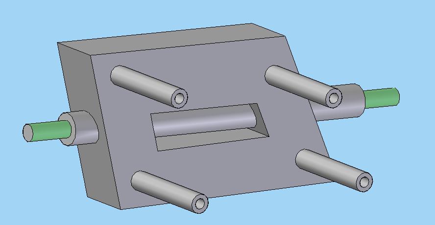 La piastra Per il collegamento del motore al telaietto, si è utilizzata una piastra.