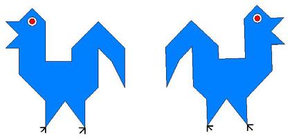 4) Date le figure rappresentate qui accanto qual è il numero complessivo delle rotazioni e/o traslazioni nel piano del disegno necessario per sovrapporre le due immagini?