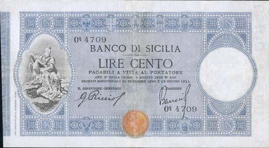 Banco di Sicilia - Biglietti al