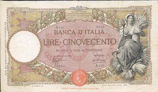 19/12/1940 - Alfa 406; Lireuro 19/26 - Azzolini/ Urbini - Pieghe pressate bello SPL 50 5406 100 Lire -