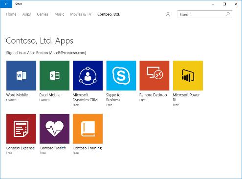 Windows Store app a loro assegnate dall organizzazione Visualizzare e installare le app dal Windows Store for Business apps acquistate