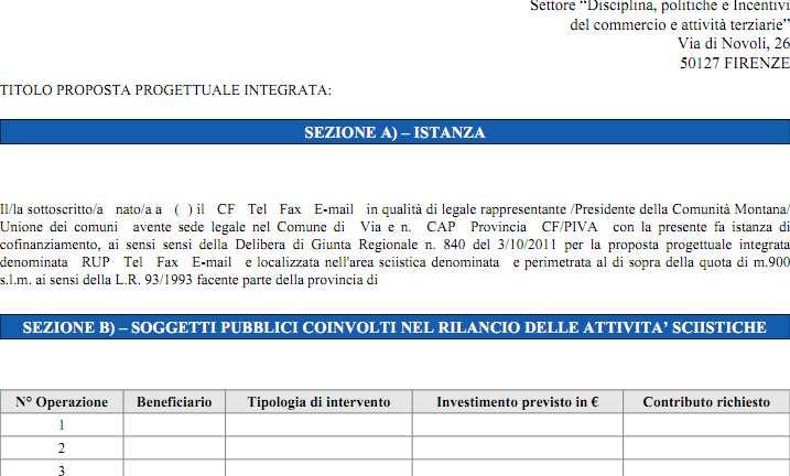 Dopo la chiusura del progetto invece l utente comunità montana effettua una stampa definitiva in formato PDF