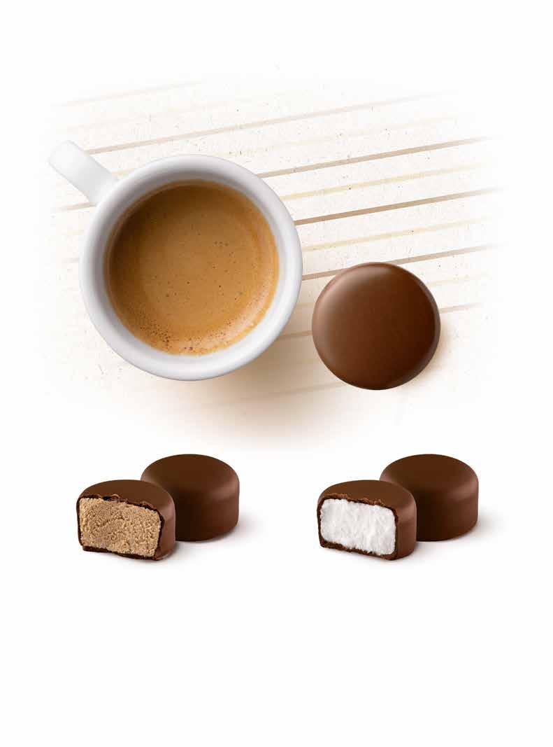 CAFFÈ VANIGLIA Bocconcino di gelato al caffè con copertura al cacao.