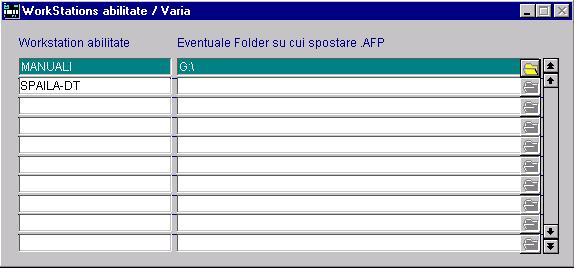 REVISIONE INTEGRAZIONE POSTALITE - AD HOC WINDOWS Fig. 1.4 Contenuto bottone PC Attivi I path impostati nella tabella Parametri Postalite riportati nell immagine 1.