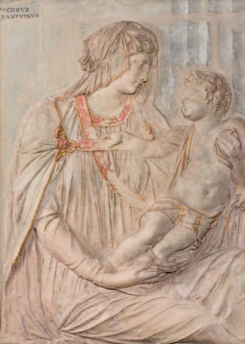 Sala Comuzzi Jacopo Sansovino, Madonna col Bambino 1540 circa, rilievo in cartapesta I n questa sala sono raccolte numerose opere che ricordano la lunga ed importante presenza della Confraternita dei