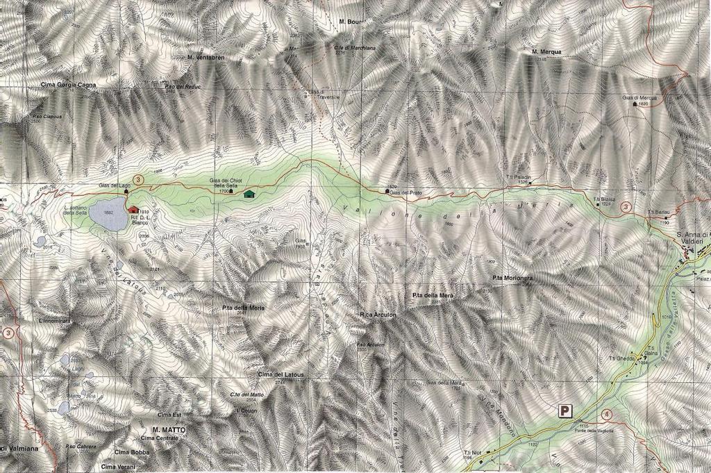 Rifugio Questa 2388 metri Lago delle Portette 2351 metri Terme di Valdieri 1385 metri Dislivello: 1125 metri Tempo di percorrenza: 7 ore andata e