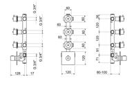 Stop cock 1/2-3/4 singly sold. Robinet à encastrer 1/2-3/4 vendu single. Thermostat Unterputz HD Mischer mit 1 Wegeumsteller. Unterputzventil 1/2-3/4 einzeln verkauft.