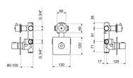 12 Parte incasso rubinetto di arresto ad incasso 1/2-3/4 cartuccia Ø 35. Kg. 1,0 Concealed part of stop cock 1/2-3/4, cartridge Ø 35. Partie Robinet à encastrer 1/2-3/4, cartouche Ø 35.