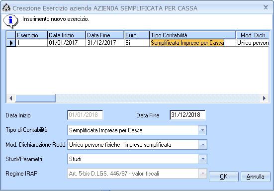 Nel caso di Semplificata Imprese per Cassa l esportazione dei dati contabili al modello dichiarativo di riferimento avviene con le