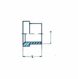 CODICE E L CH Tappofemmina ciecometrico T20F 14 14x1,5 14 19 T20F 16 16x1,5 17 22 T20F 18 18x1,5 17 24 T20F 20 20x1,5 18 27 T20F 22 22x1,5 18 27 CODICE F T L CH DadopertubofilettatoUNF D20 7/16 7/16