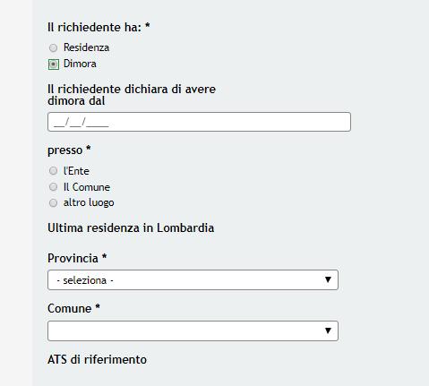 Specificare se il richiedente dichiara di essere rientrato nella famiglia di origine.