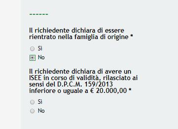 Figura 11 Richiedente NON rientrato nella famiglia di origine Specificare la tipologia di contratto di locazione in essere.