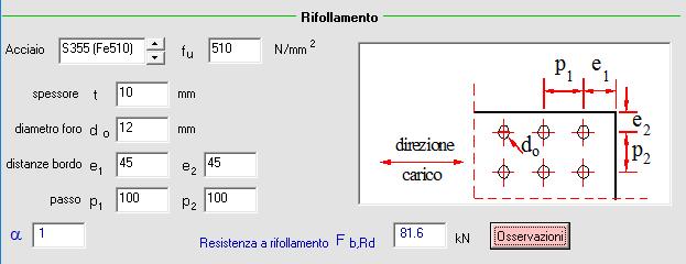 Il nodo raccoglie tiranti di piano e puntone tubolare, mediante piatto saldato e bullone. Omettendo per ovvietà le verifiche delle saldature dei cordoni sp.