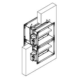 pag. C-33 Realizzare un foro di dimensioni (B+80) x (2xH+140). Installazione completa.