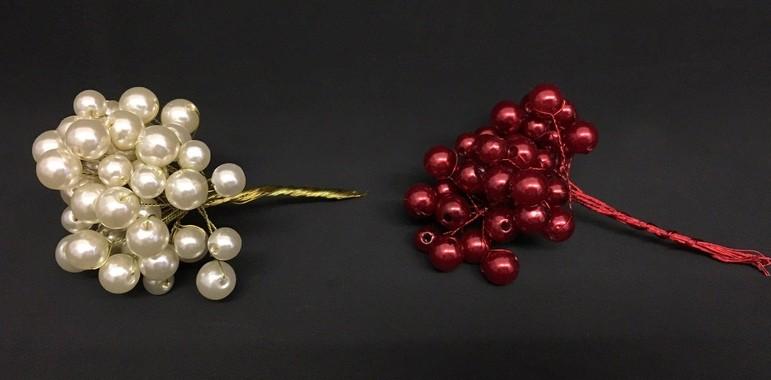 Disponibili nei colori: Perla e Rosso con 12 perle B0556 Rosa