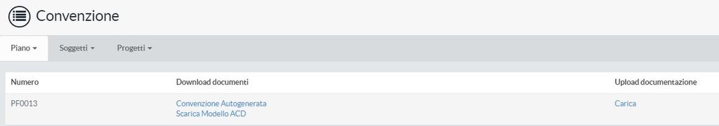 1 - Convenzione Selezionare il link "Scarica" e scaricare il file della convenzione, firmarla e scannerizzarla. Scaricare il format del documento ACD, compilarlo, firmarlo e scannerizzarlo.