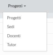 7. PROGRAMMAZIONE DIDATTICA Per la gestione della programmazione didattica selezionare Progetti dal menu. Figura 7.