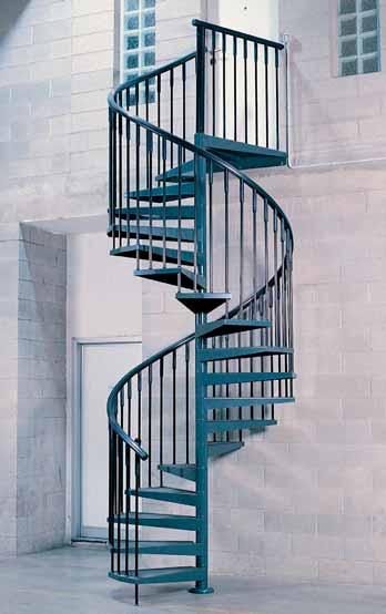 metallo, corrimano in pvc Rounde shaped spiral staircase