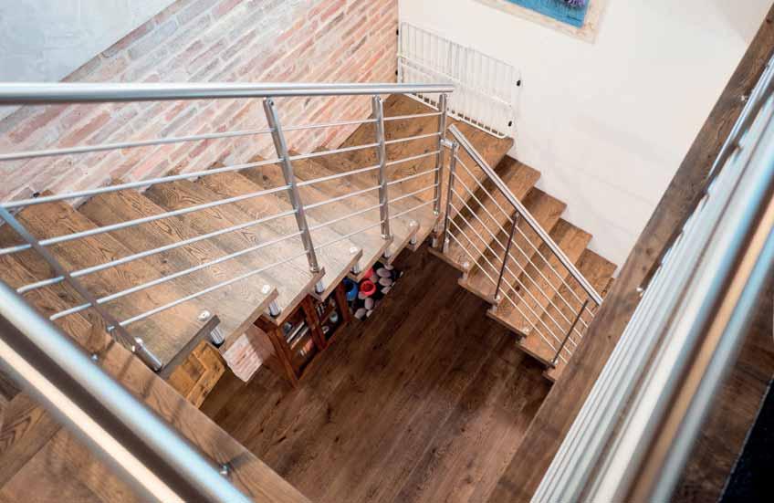 acciaio inox Cantilever staircase with