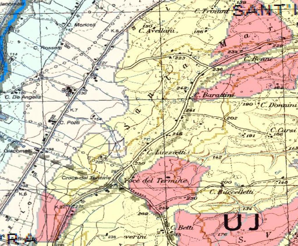 ALL. 4 Marzo 2015 PROVINCIA di ANCONA SETTORE X GESTIONE VIABILITÀ FENOMENO FRANOSO SULLA S.P. 14 (SENIGALLIA-ALBACINA) km 20+250 RELAZIONE GEOLOGICA E SISMICA CON PARAMETRIZZAZIONE GEOTECNICA CARTOGRAFIA GEOLOGICA NAZIONALE Scala 1:10000 AREA IN ESAME LEGENDA dott.