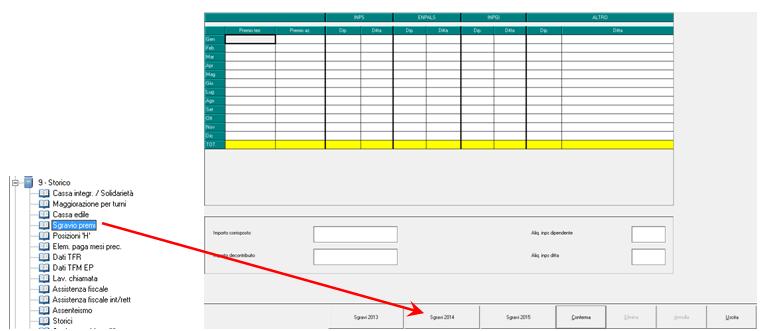 Nel caso in cui il dipendente venga riportato dall anno precedente per erogare lo sgravio, inserire i dati manualmente.