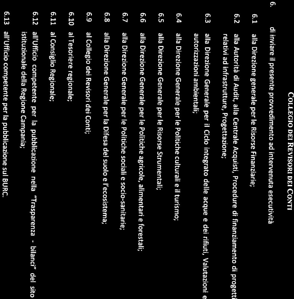 relativi ad infrastrutture, Progettazione; 6.1 alla Direzione generale per le Risorse Finanziarie; 6.2 alla Autorità di Audit, alla Centrale Acquisti, Procedure di finanziamento di progetti 6.