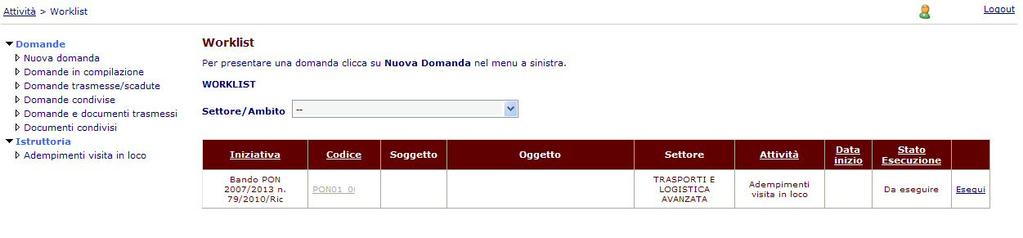 liccare su segui per accedere al ruscotto.