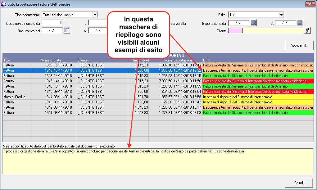 fatture: oppure dal menu principale,