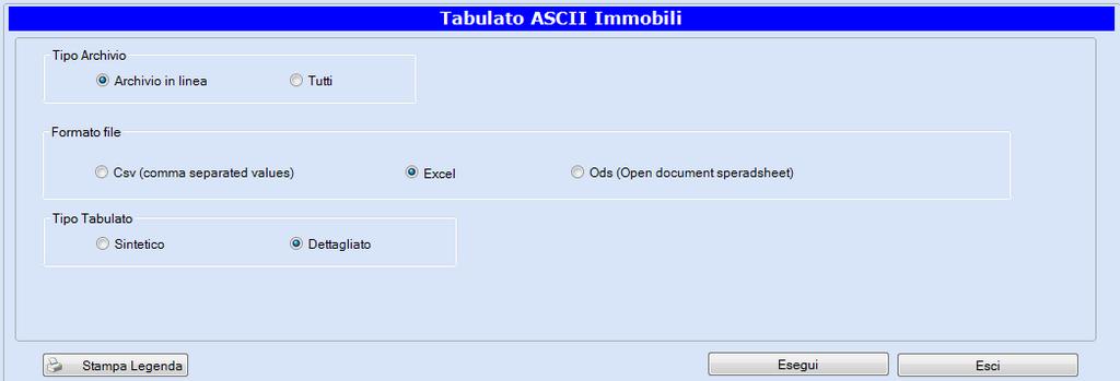 Il tabulato riporta informazioni relative sia all'imu sia alla TASI. In Excel, utilizzando i Filtri, è possibile selezionare i dati anche per singola colonna.