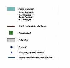 24 Fiumi e canali di valenza ambientale Nella tav. 3, in scala 1:10000, sono individuati i corsi d acqua di preminente interesse naturalistico, tra cui il Bussè.