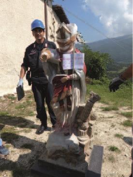 SCHEDA 03 Oggetto: Statua di gesso Soggetto: Sant Emidio Tecnica: Scultura Provenienza: Amatrice Poggio Vitellino Chiesa di Sant Emidio Datazione: XX sec. Ambito/Autore: laziale Misure.