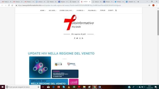 Poloinformativohiv.info (12 Marzo 2019) https://www.poloinformativohiv.info/event/update-hiv-nella-regione-delveneto/?