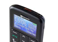 PowerTel M6200 Telefono cellulare Facile da usare con grandi tasti Con impostazione a volume altissimo Schermo a colori con scrittura grande Tasto SOS per fino a 5 numeri di telefono 10 toni diversi