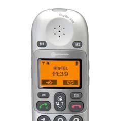BigTel 480 Set composto da telefono con filo con segreteria telefonica integrata più telefono senza fili PORTATILE: Generoso display LC Dot Matrix con simboli ben leggibili e retroilluminazione