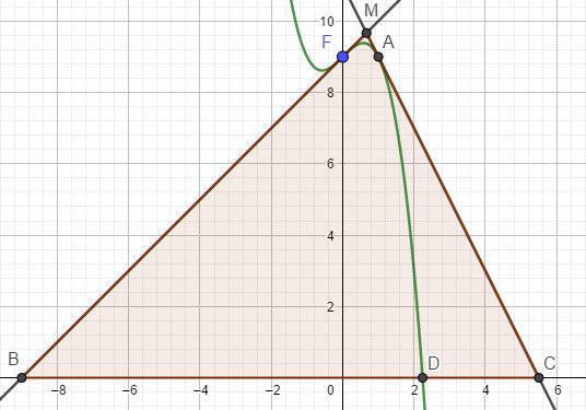 Invece secondo la mia interpretazione sarebbe il triangolo, simile a T, delimitato dalla tangente alla curva nel suo punto di massimo e quindi la probabilità sarebbe il rapporto delle aree dei due