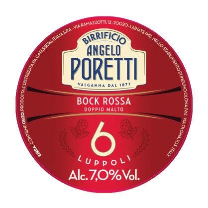 Poretti 4 LUPPOLI Lager 5,5% Una lager chiara che si distingue per una spiccata armonia nel gusto, con note aromatiche fruttate che ne addolciscono l amaro moderato.