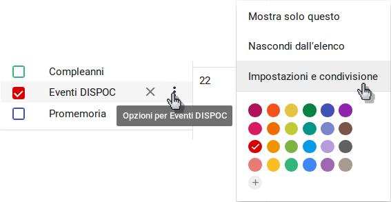 2. Procedura guidata per abilitare le notifiche Operazione necessaria per ricevere una comunicazione ogni volta che un evento viene inserito, modificato o cancellato dal calendario eventi.dispoc 1.